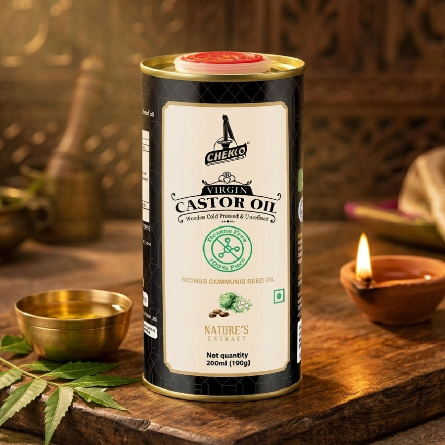 Cold Pressed Castor Oil for Hair — No Hexane | Chekko Oils USA