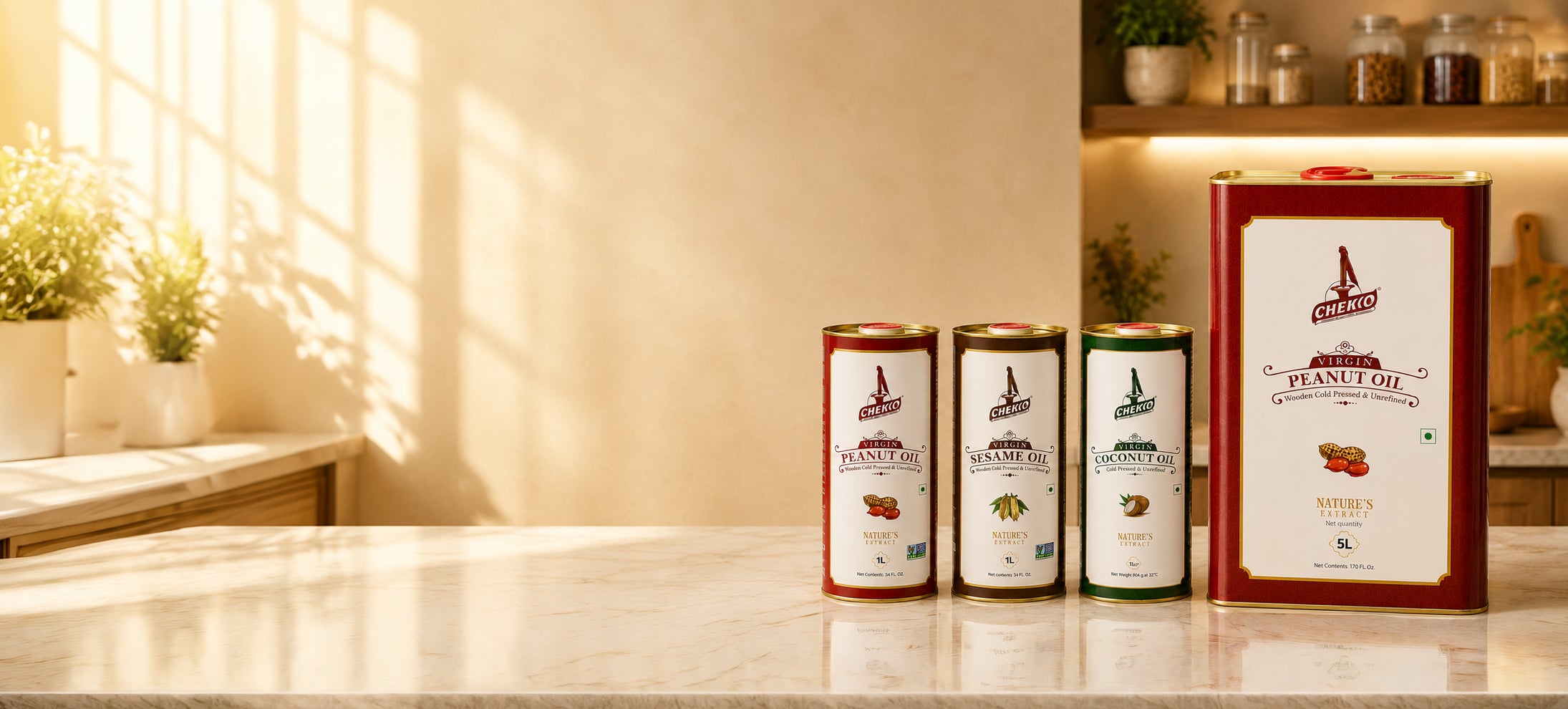 Chekko Wooden Cold-Pressed & Unrefined Oils | 100% Pure Hexane-Free Edible Oils | Buy Chekko Oils USA