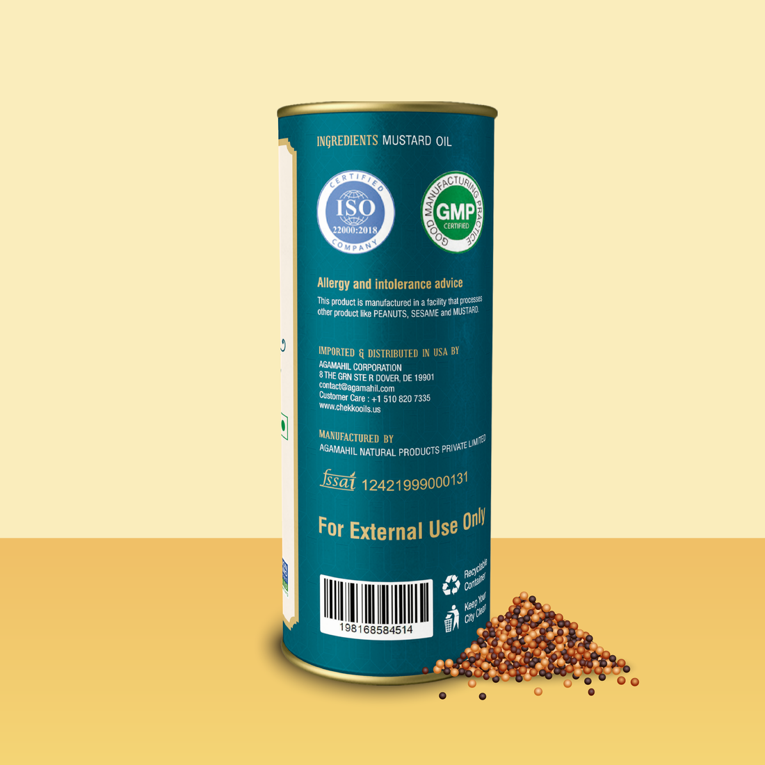 Chekko Cold Pressed Virgin Mustard Oil