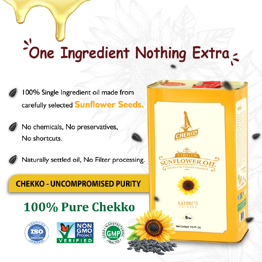 Chekko Cold Pressed Virgin Sunflower Oil