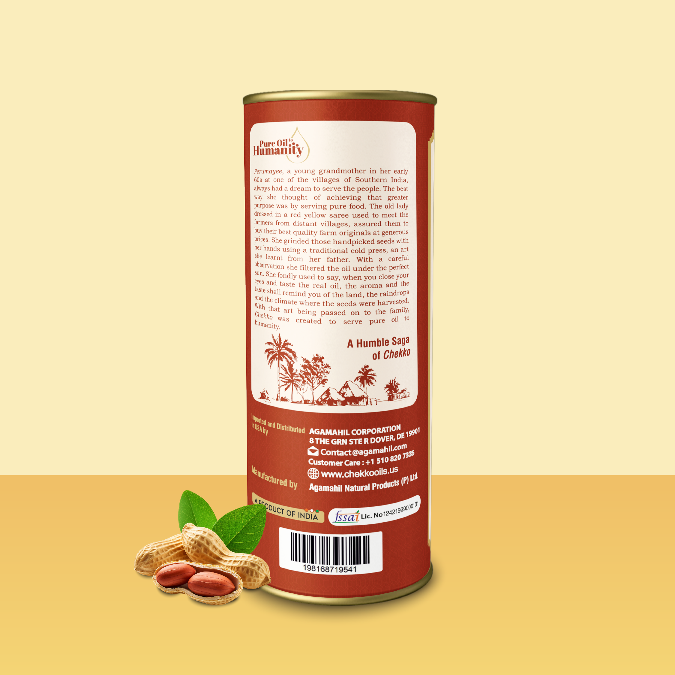 Chekko Cold Pressed Virgin Groundnut /Peanut Oil