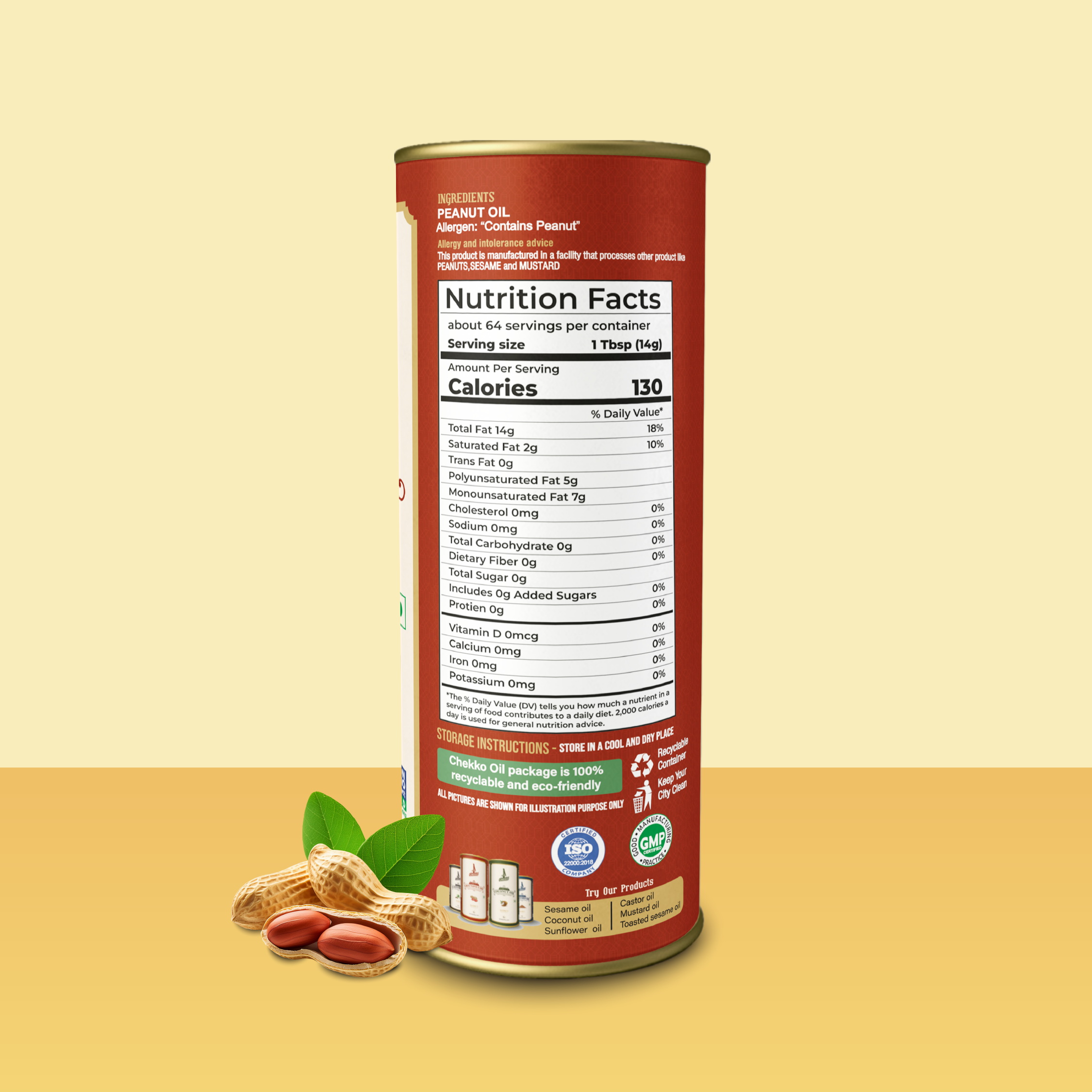 Chekko Cold Pressed Virgin Groundnut /Peanut Oil
