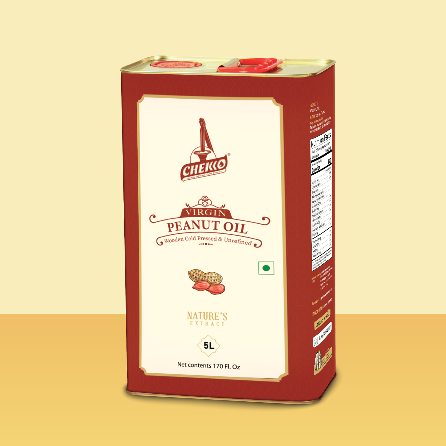 Chekko Cold Pressed Virgin Groundnut /Peanut Oil